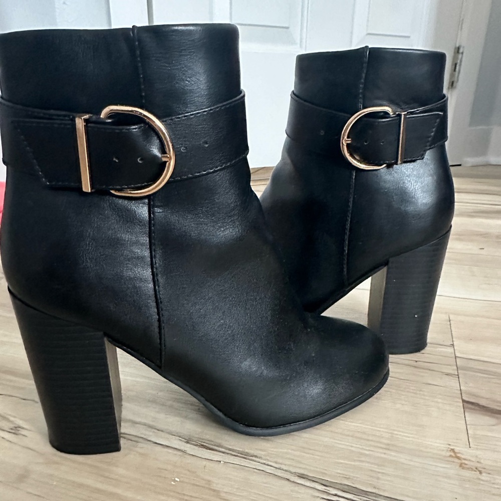 Black ankle boots
